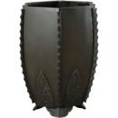 六角ヒレ 菖蒲地紋 斑焼青銅